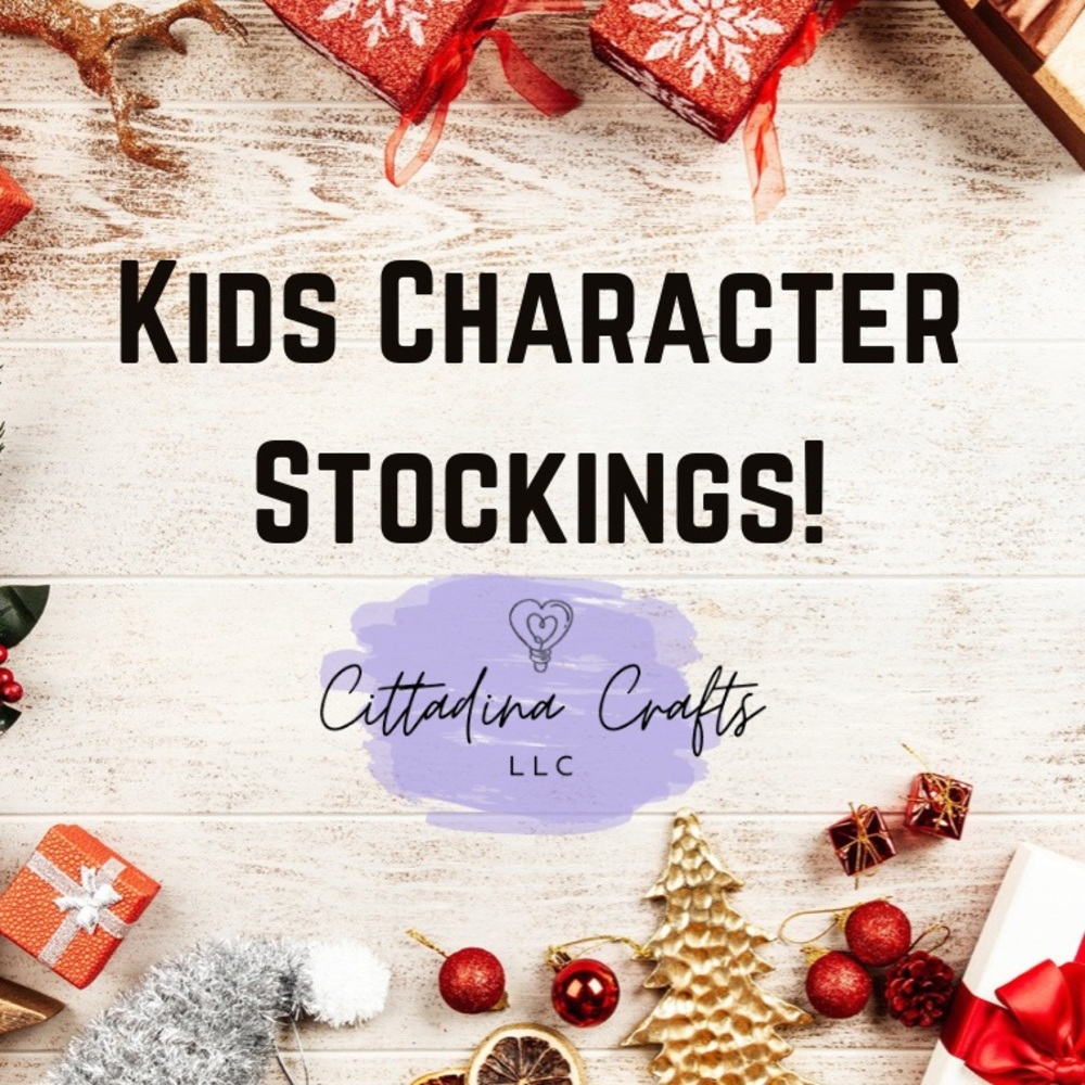 Kids Christmas Character Stockings Fast Shipping Holiday Gift Ready